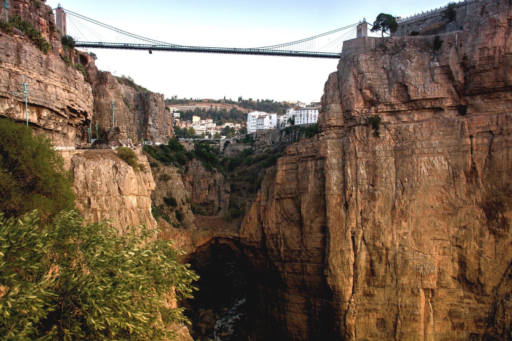 The Rhummel gorge, natural arch and Sidi M'Cid bridge, Constantine
