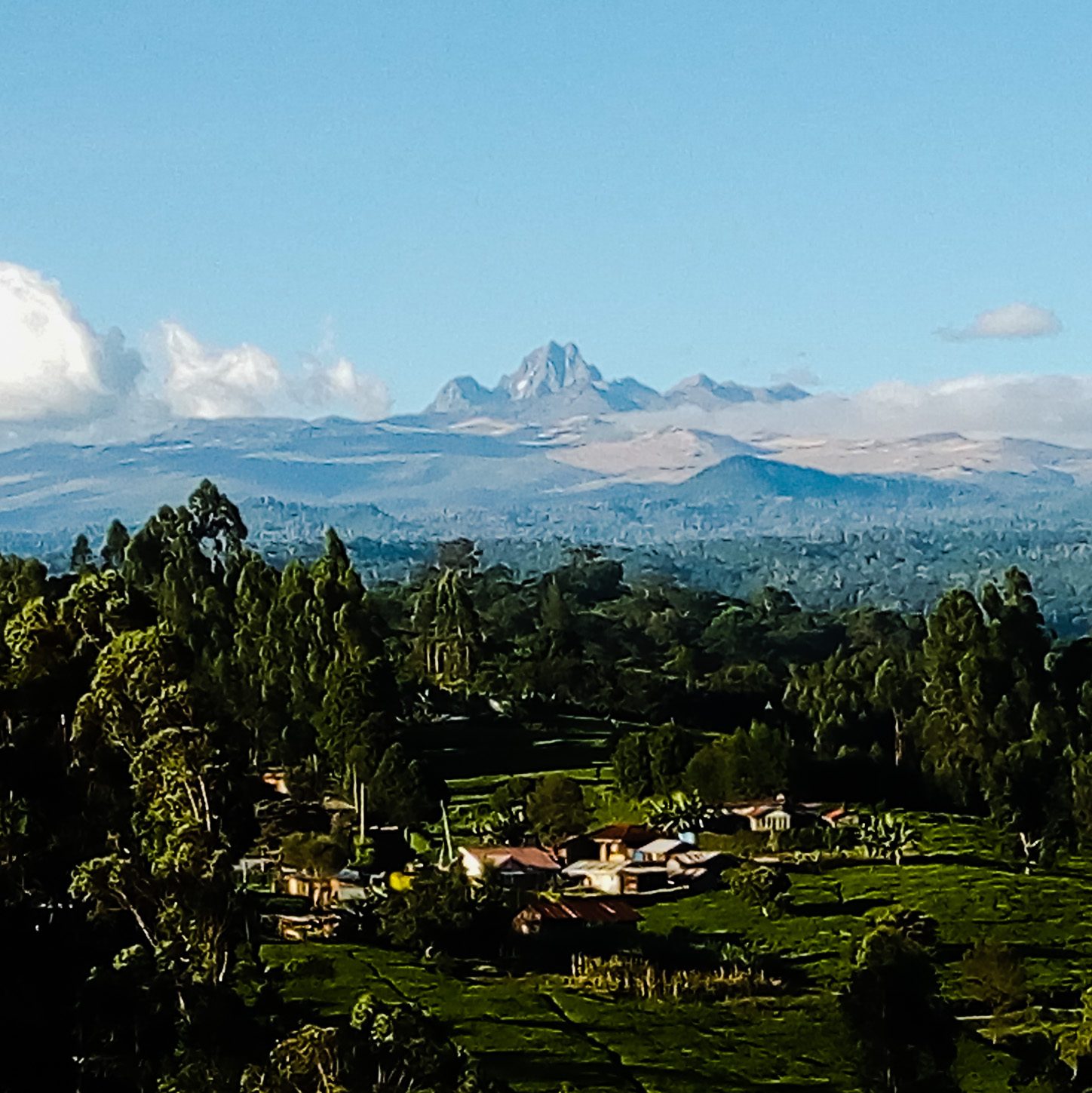 A view of Mount Kenya