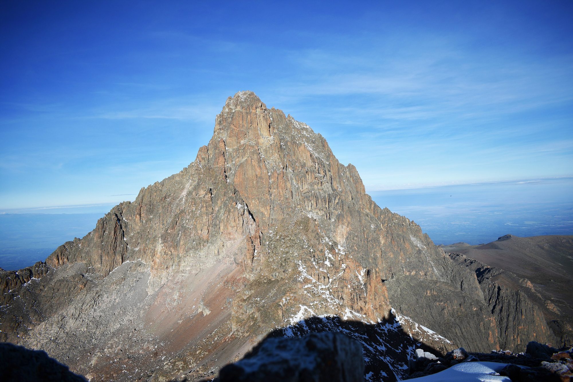 Batian peak seen from Point Lenana