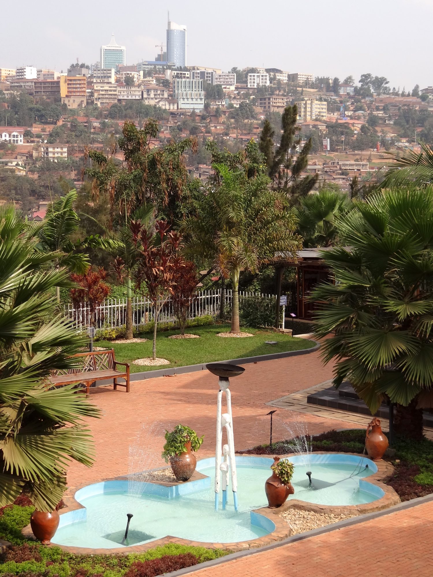 Memorial grounds with Kigali beyond