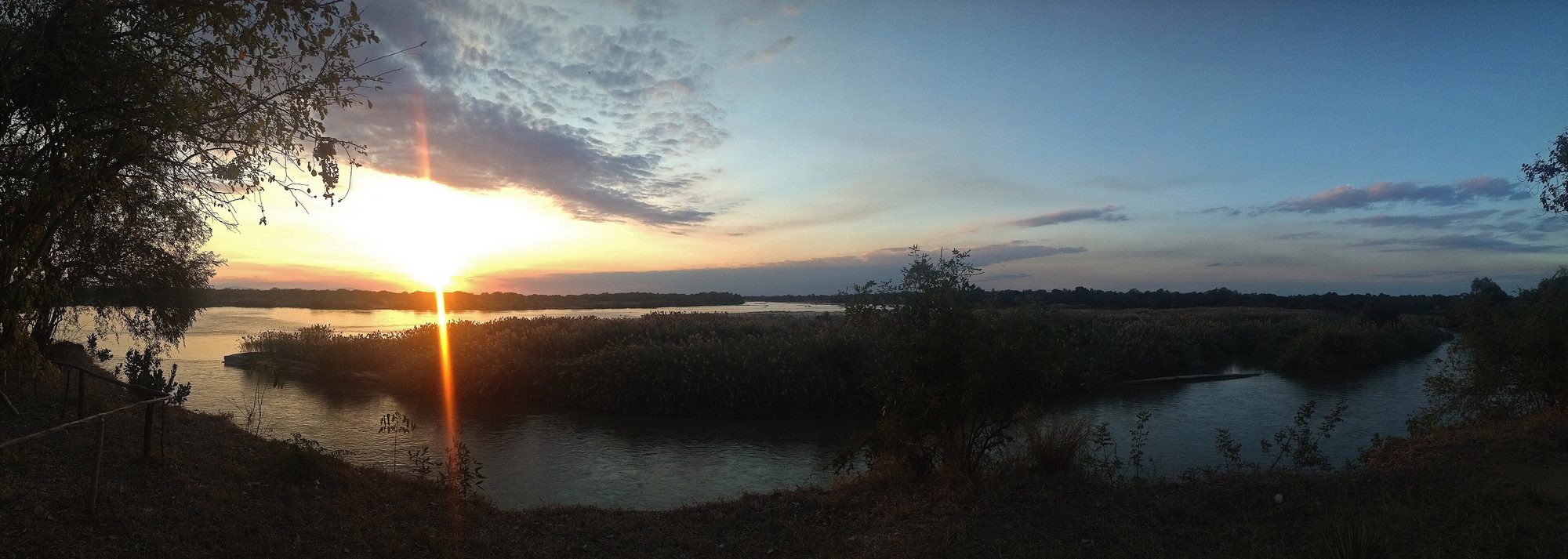 Sunset on the river at Selous
